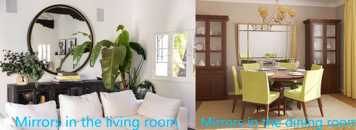 Placement of dining room mirrors