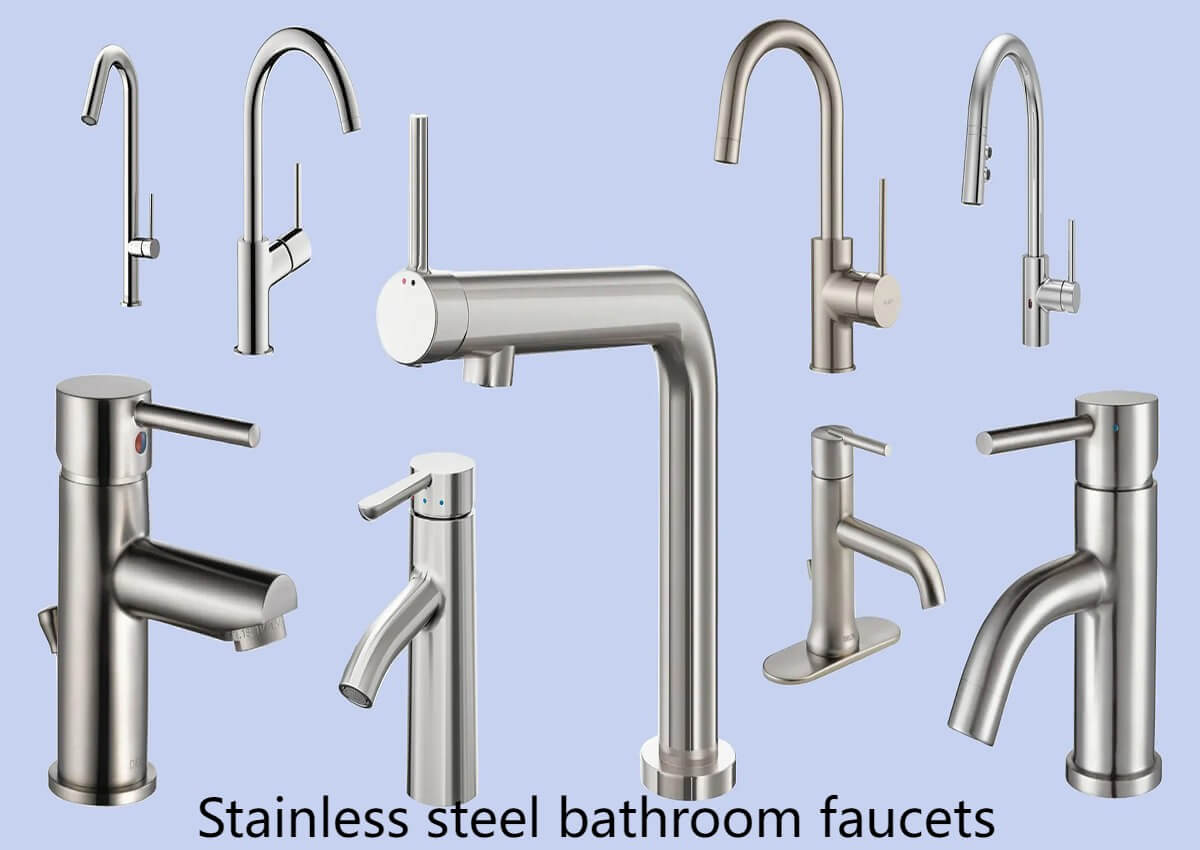 Stainless steel bathroom faucets