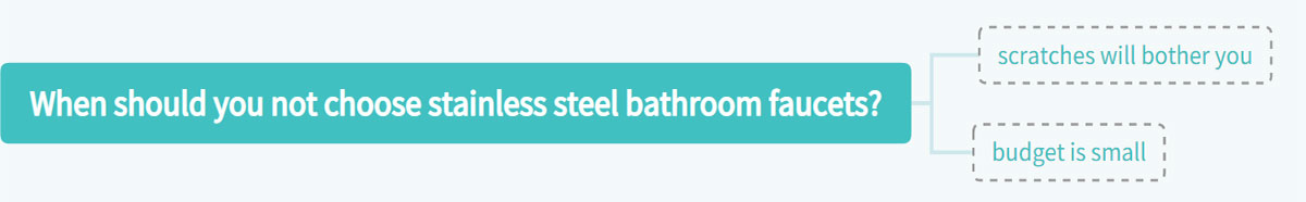 When should you not choose stainless steel bathroom faucets