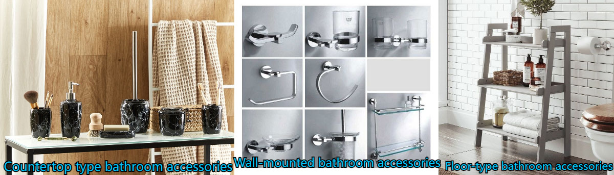 Installation types of bathroom accessories