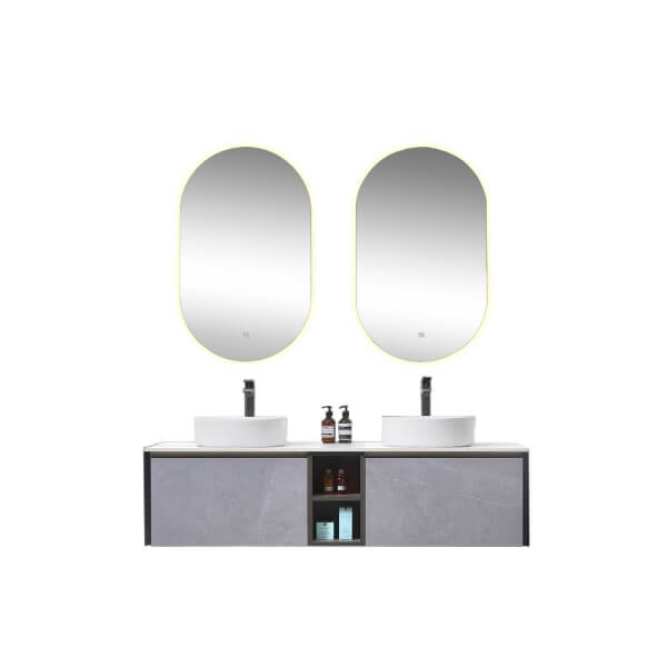 Grey Color Modern New Design Wall Mounted batnroom vanity