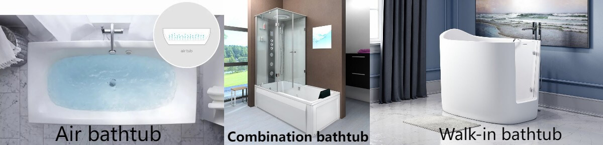 Air bathtub Combination bathtub and Walk-in bathtub